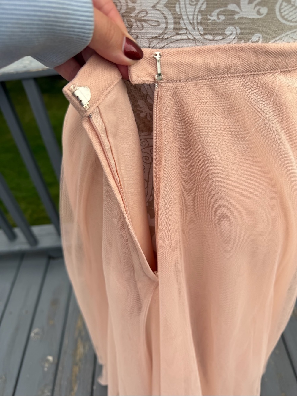 Jenny Yoo Dusty Rose Tulle A-Line Skirt Sz 8 - Picture 8 of 9